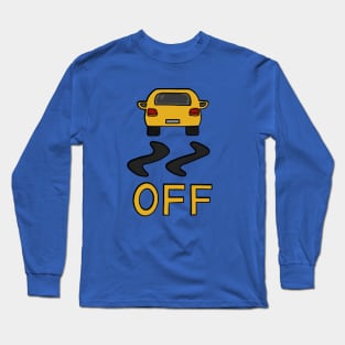 Pixelated Dark Yellow Car Long Sleeve T-Shirt